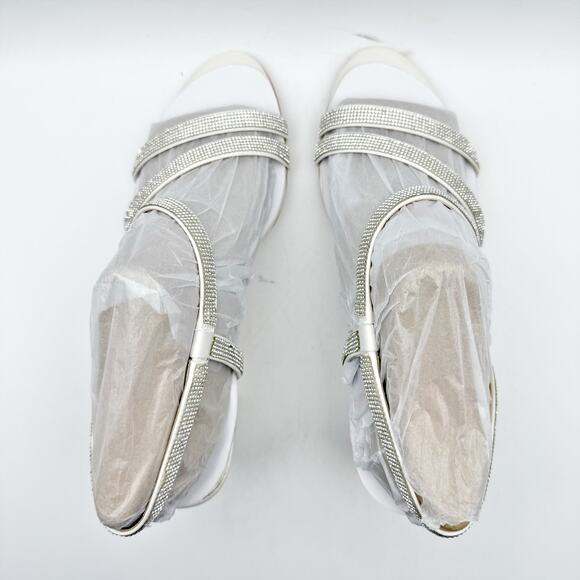 Naturalizer Women Vanessa Heel US 8 NARROW White Satin Fabric Rhinestone NIB - Picture 11 of 13